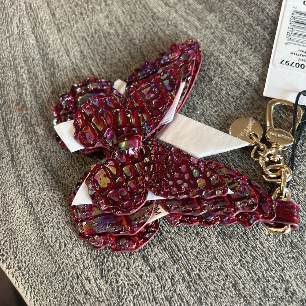 BRAHMIN Sangria Melbourne Butterfly Keyfob Tassel Purse Charm NWT  🦋 - Picture 3 of 6